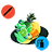Paint fruits icon
