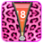 Pink Cheetah Print Zipper Lock icon
