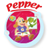 Pepper eats green vegetable icon