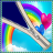 Colorful lock zipper screen icon