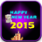 Happy newyear 2015 icon