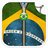 Brazil Flag Zipper Screen Lock icon