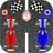 2 cars in 1 time game - Road icon