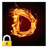 Burning D Lock icon