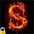 Burning S Lock icon