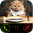 Cat fake call icon