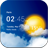 Transparent clock & weather icon