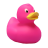 Pink rubber duck stroker icon