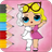 Coloring book Dolls icon