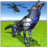 Helicopter Robot Transform Futuristic Robot Wolf icon
