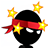 Black Ninja dizzy punch icon
