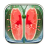 Watermelon zip screen lock icon
