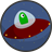 UFO crash icon
