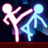 Stickman Fighting 2 Player Warriors Physics Games icon