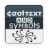 Cool text and symbols icon