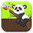 runner panda and bee icon